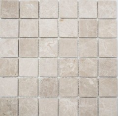 Mosaico de mármol piedra natural marfil Botticino Antique Marble MOS36-0106_f